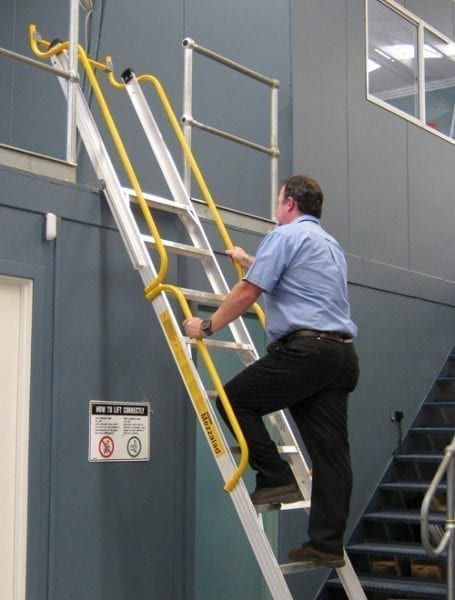 Mezzanine Floor Access Ladder - Mezzalad - Materials Handling